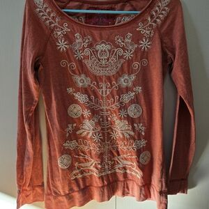 Johnny Was Terracotta Embroidered Tunic